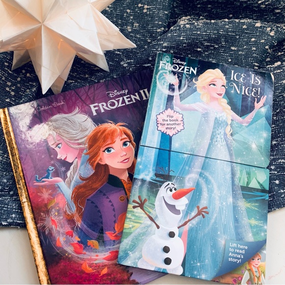 Disney Frozen & Frozen II Book Bundle Featuring Elsa, Anna, Olaf, Kristoff, Sven